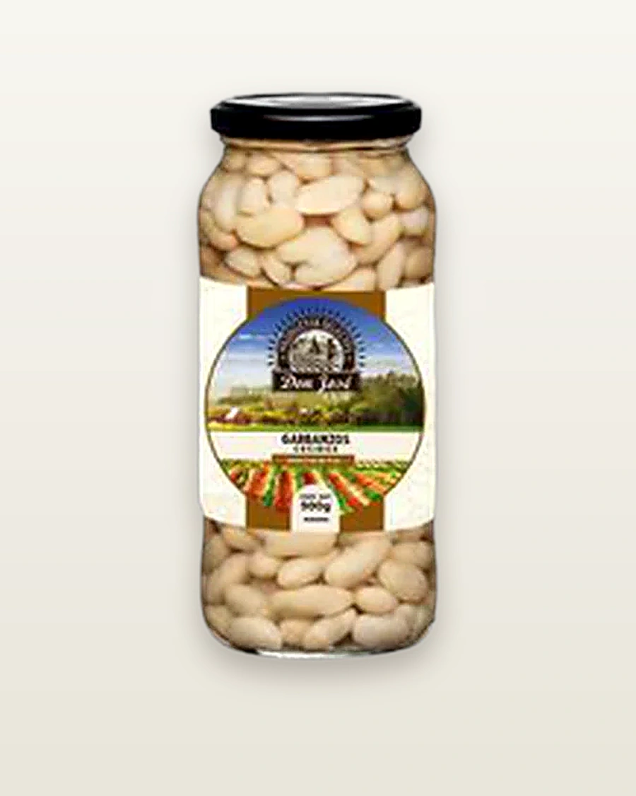 Alubias blancas cocidas orgánicas Don José — frasco 370 ml y 580 ml