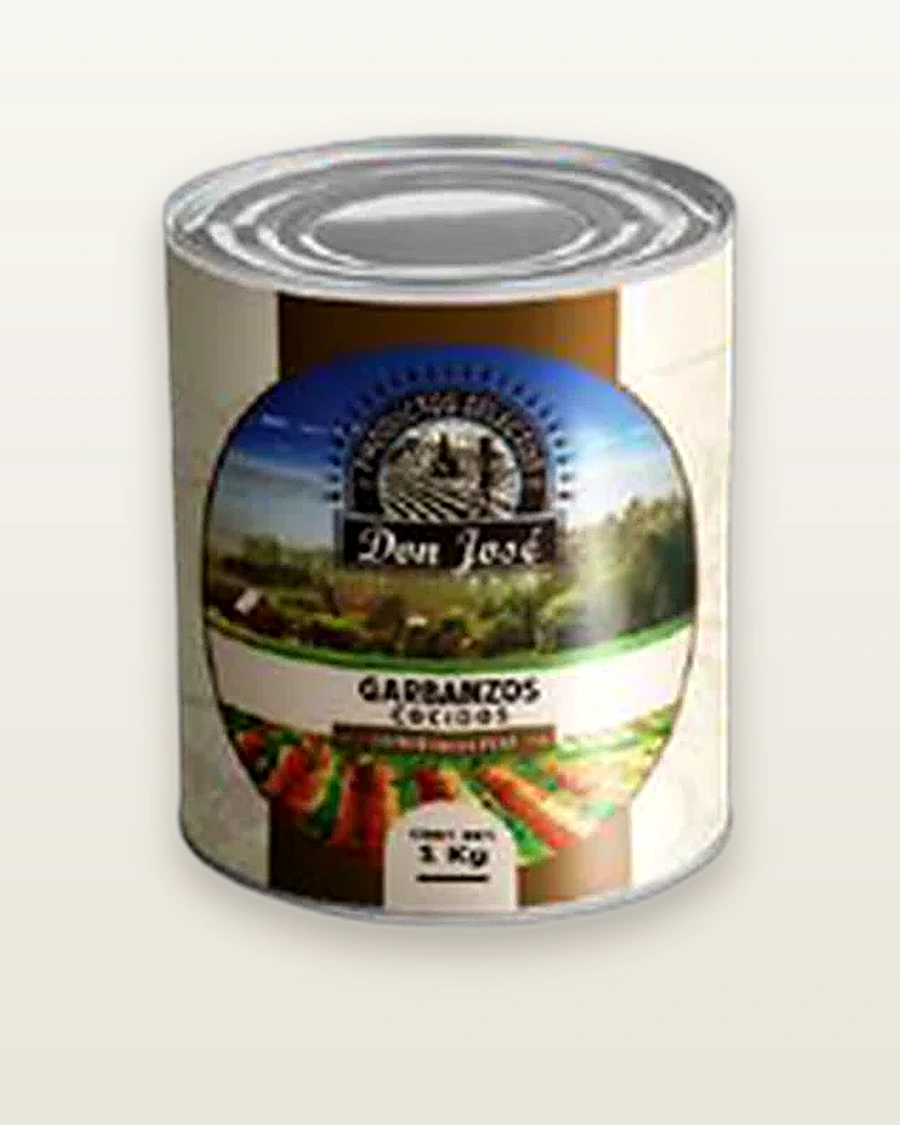 Garbanzos cocidos orgánicos Don José — 500 g · 1 kg · 3 kg